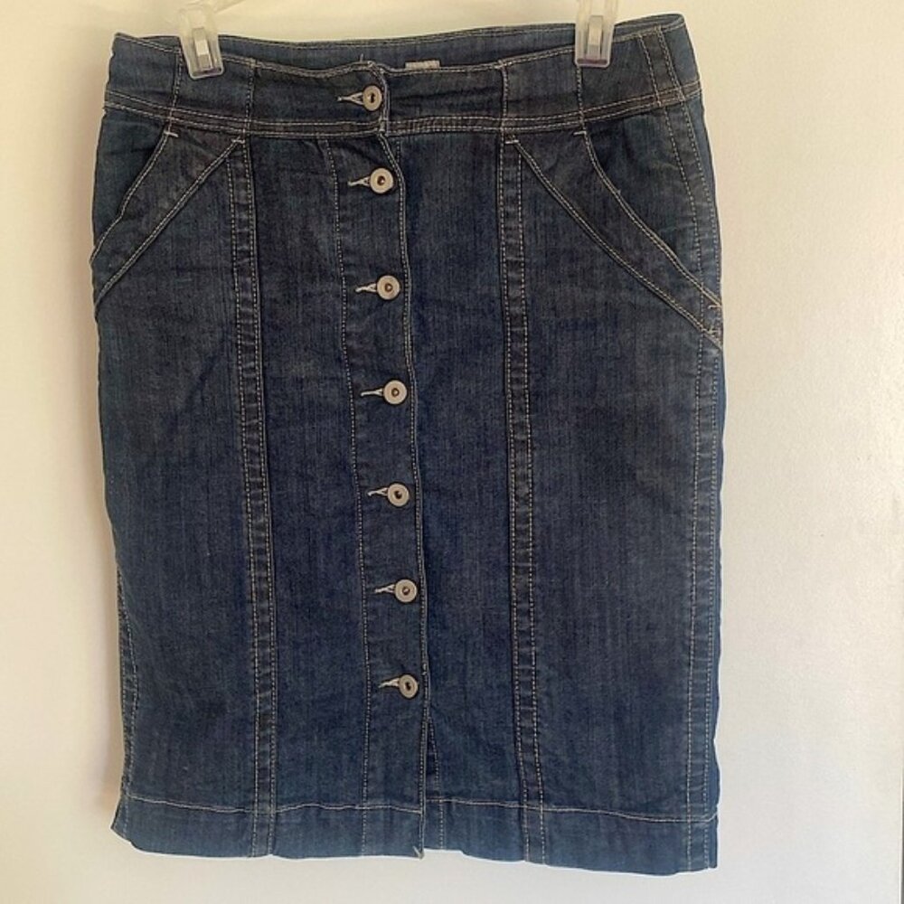 TRISTAN button down Jean Skirt Size 4